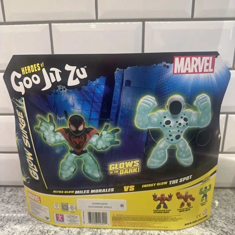 Heroes of Goo Jit Zu Marvel Glow Surge Spider-Verse Super Collider Pack New Toy‎